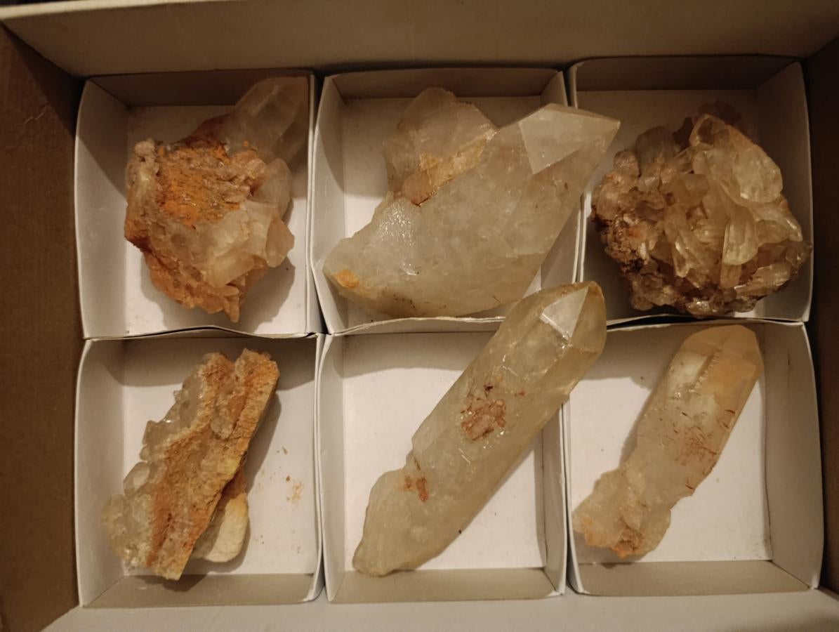 Natural Mpika Quartz Crystals and Clusters x 6 From Mpika, Zambia - Toprock Gemstones and Minerals 