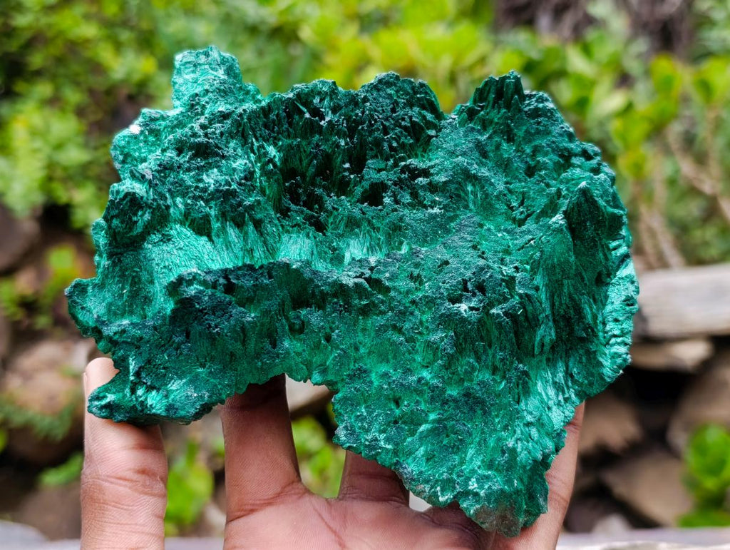 Natural Silky Malachite Specimens x 2 From Kasompe, Congo - Toprock Gemstones and Minerals 