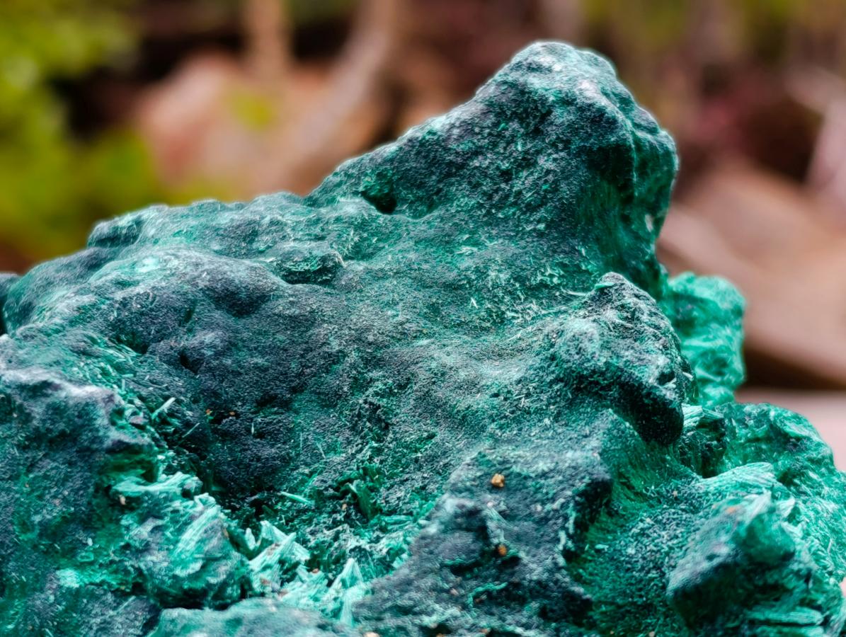 Natural Silky Malachite Specimens x 2 From Kasompe, Congo - Toprock Gemstones and Minerals 