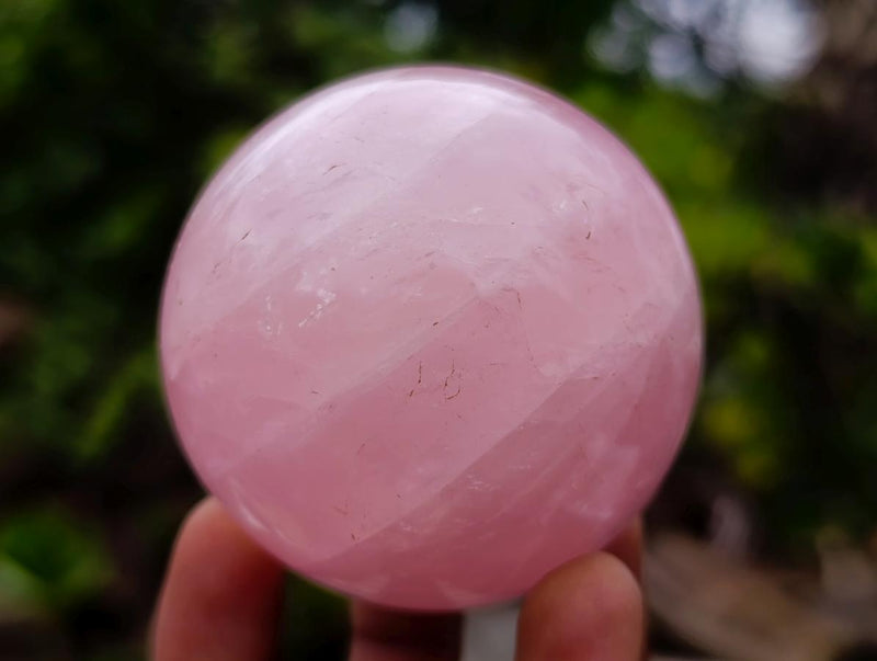 Polished Gemmy Star Rose Quartz Spheres x 6 From Madagascar - Toprock Gemstones and Minerals 