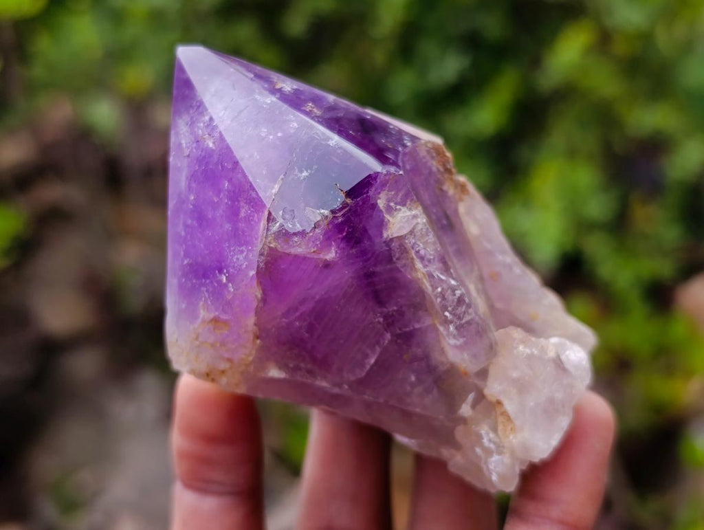 Natural Jacaranda Amethyst Crystals with Polished Terminations x 12 From Mumbwa, Zambia - Toprock Gemstones and Minerals 