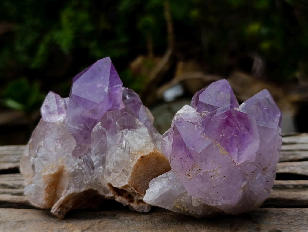 Natural Jacaranda Amethyst Crystals with Polished Terminations x 12 From Mumbwa, Zambia - Toprock Gemstones and Minerals 