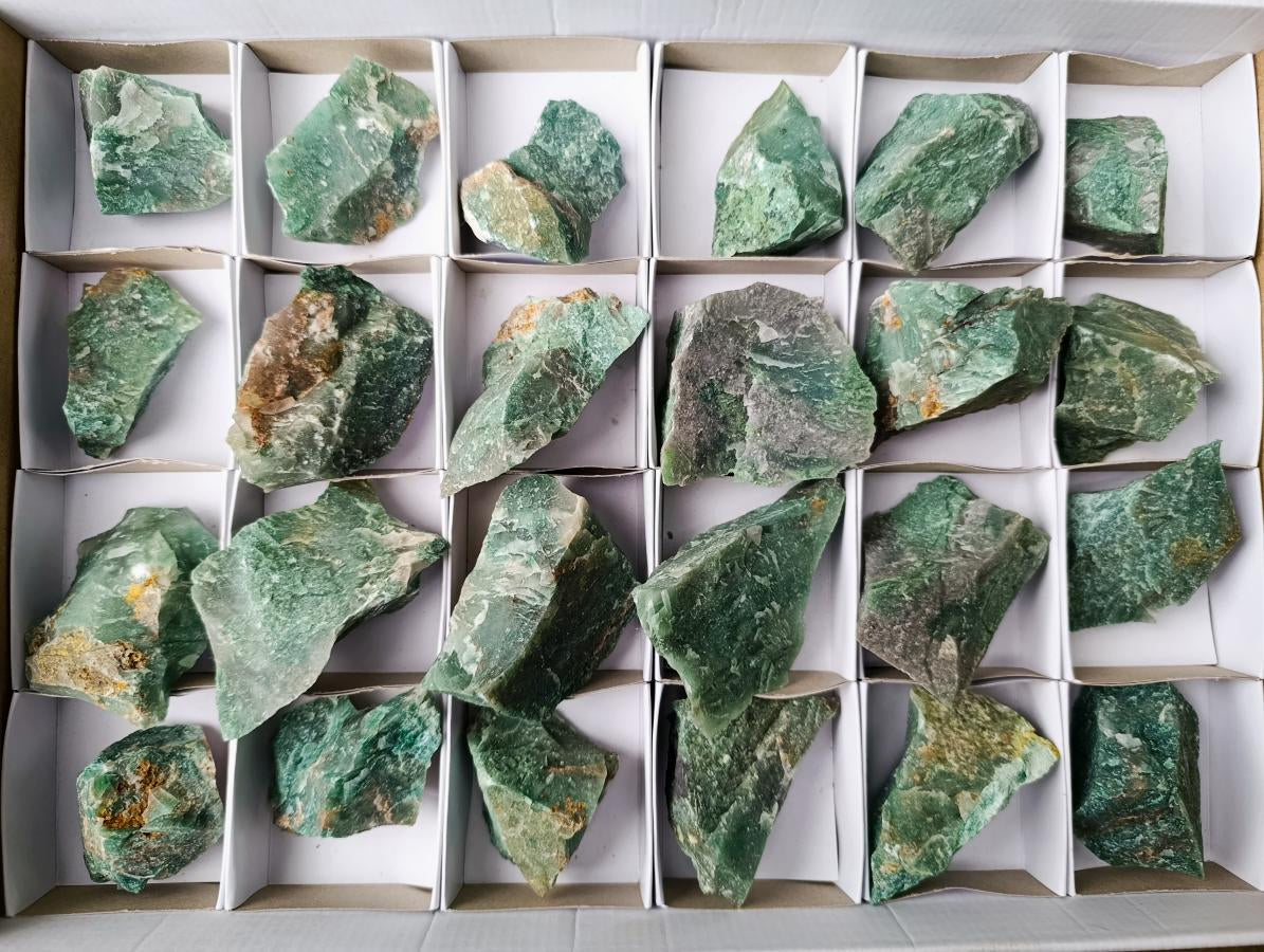 Natural Swazi Jade Cobbed Specimens x 24 From Swaziland - Toprock Gemstones and Minerals 