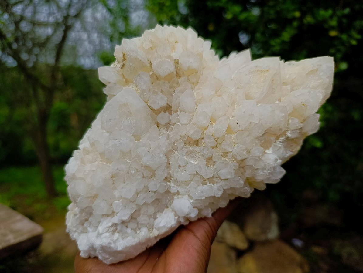 Natural Large Cascading Cathedral Window Candle Quartz Cluster x 1 From Antsirabe, Madagascar - Toprock Gemstones and Minerals 