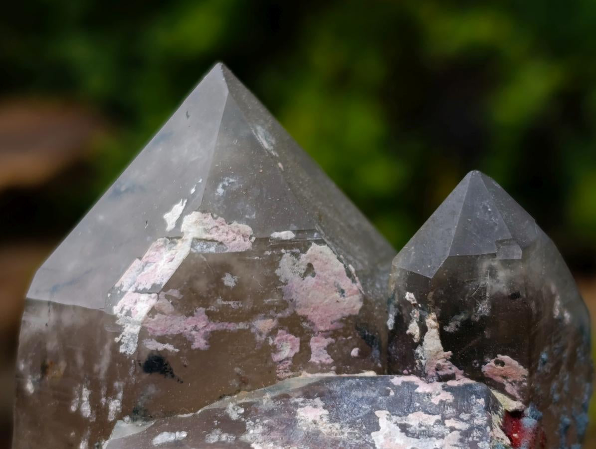 Natural Smokey Quartz Crystals with Foitite and Hyalite Opal x 6 From Erongo, Namibia - Toprock Gemstones and Minerals 
