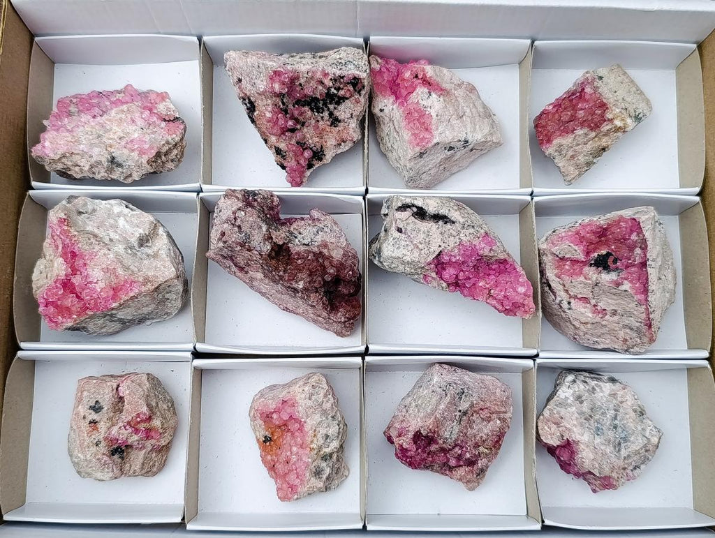 Natural Spherocobaltite Specimens x 12 From Mashamba West Mine, Congo - Toprock Gemstones and Minerals 