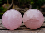 Polished Gemmy Rose Quartz Spheres x 12 From Madagascar - Toprock Gemstones and Minerals 