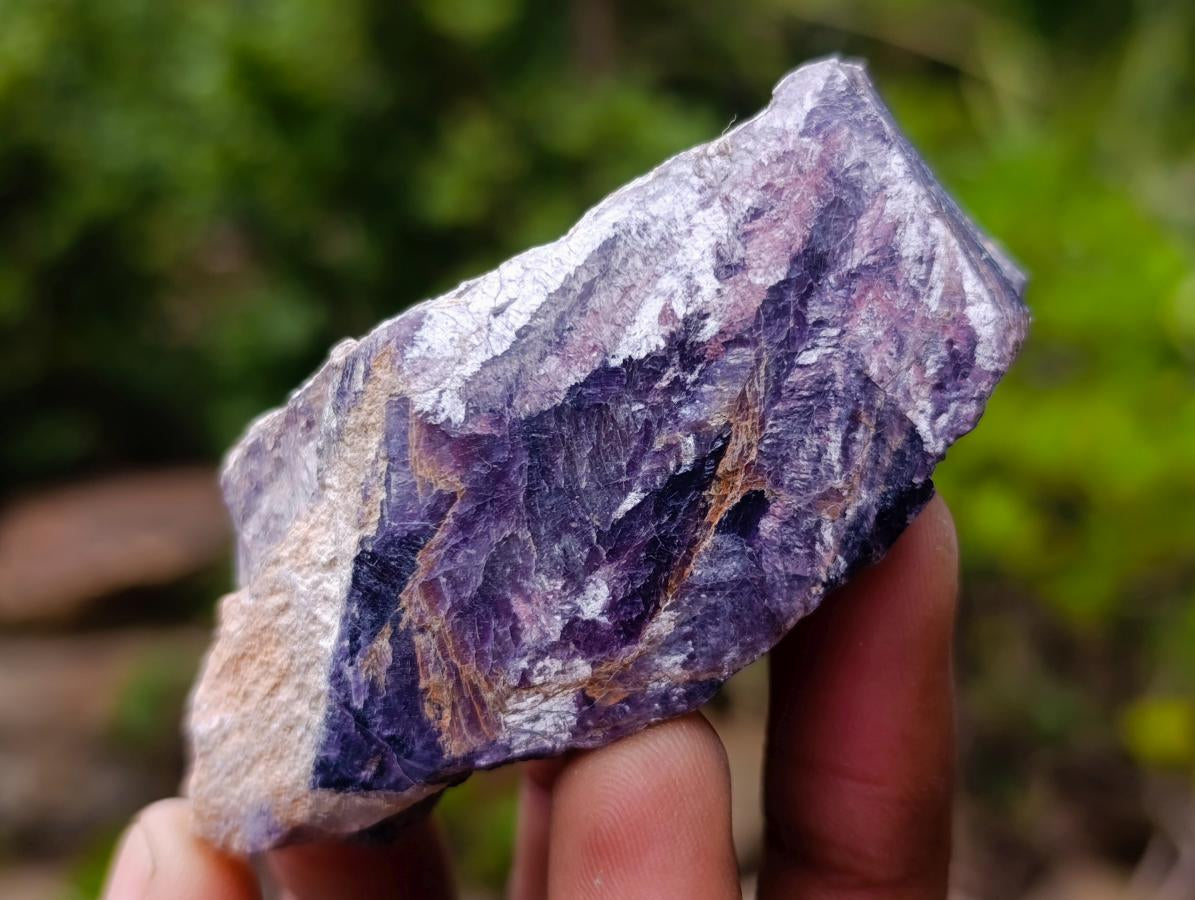 Polished One Side Silver Leaf Lepidolite Slices x 24 From Zimbabwe - Toprock Gemstones and Minerals 