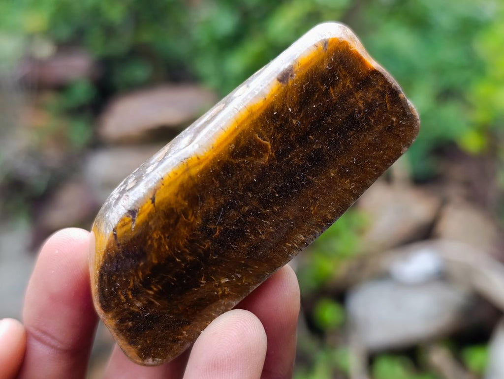 Polished Blue, Red and Gold Tigers Eye Tumbled Sliced x 24 From Prieska, South Africa - Toprock Gemstones and Minerals 
