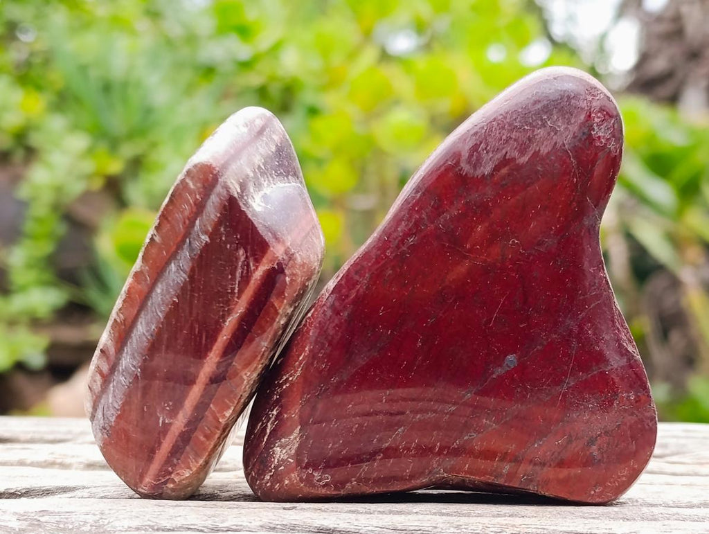 Polished Blue, Red and Gold Tigers Eye Tumbled Sliced x 24 From Prieska, South Africa - Toprock Gemstones and Minerals 