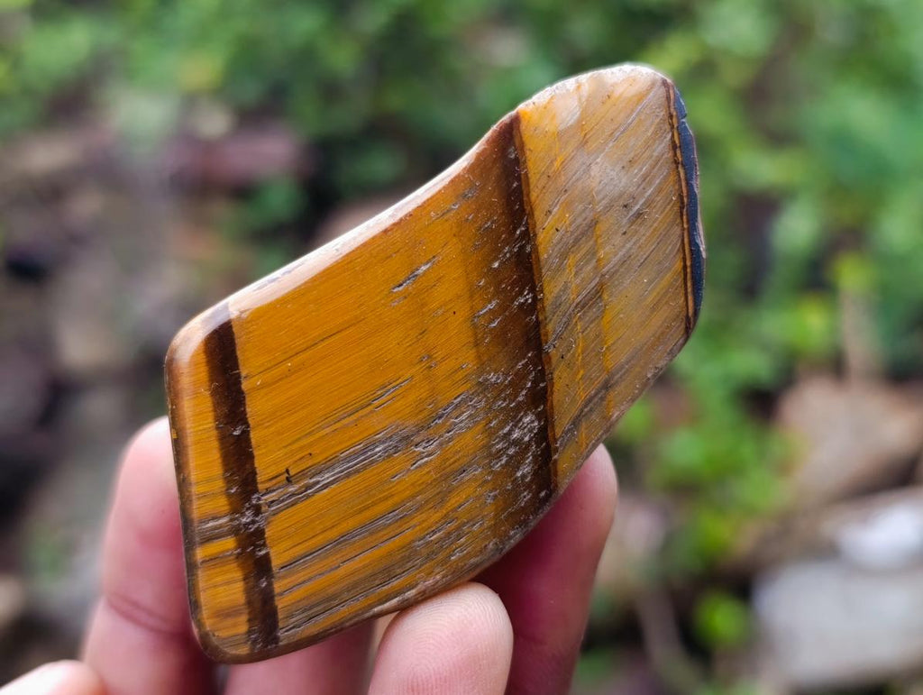 Polished Blue, Red and Gold Tigers Eye Tumbled Sliced x 24 From Prieska, South Africa - Toprock Gemstones and Minerals 