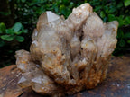 Natural Large Cascading White Phantom Smokey Luena Quartz Cluster x 1 From Luena, Congo - Toprock Gemstones and Minerals 