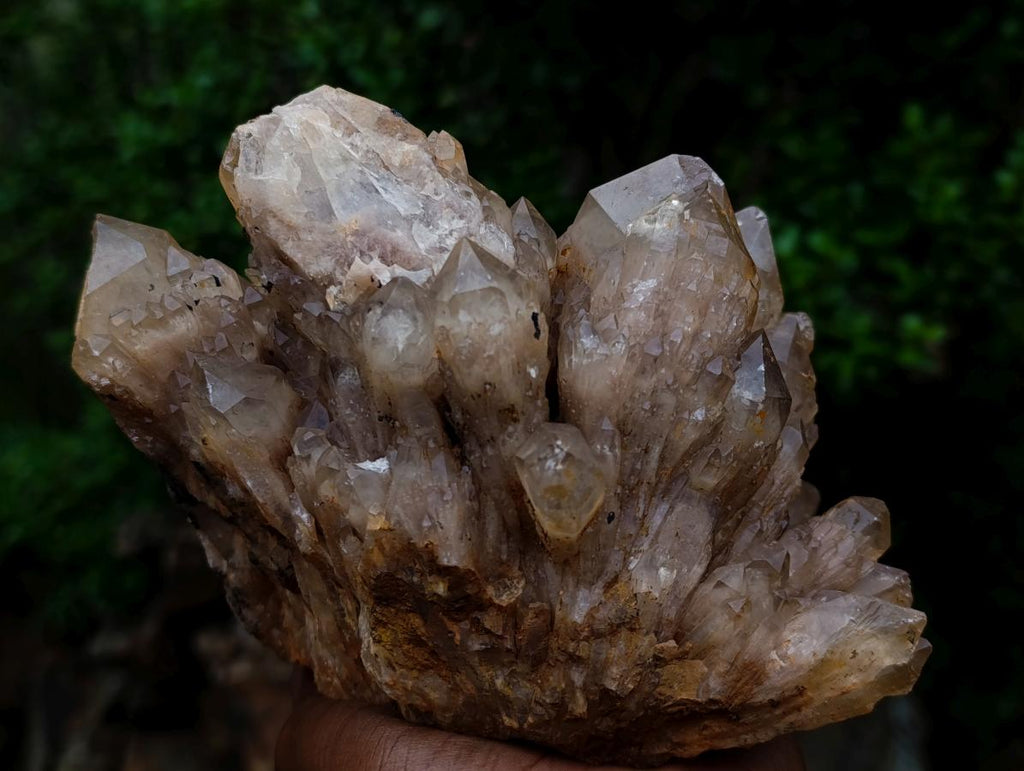 Natural Large Cascading White Phantom Smokey Luena Quartz Cluster x 1 From Luena, Congo - Toprock Gemstones and Minerals 