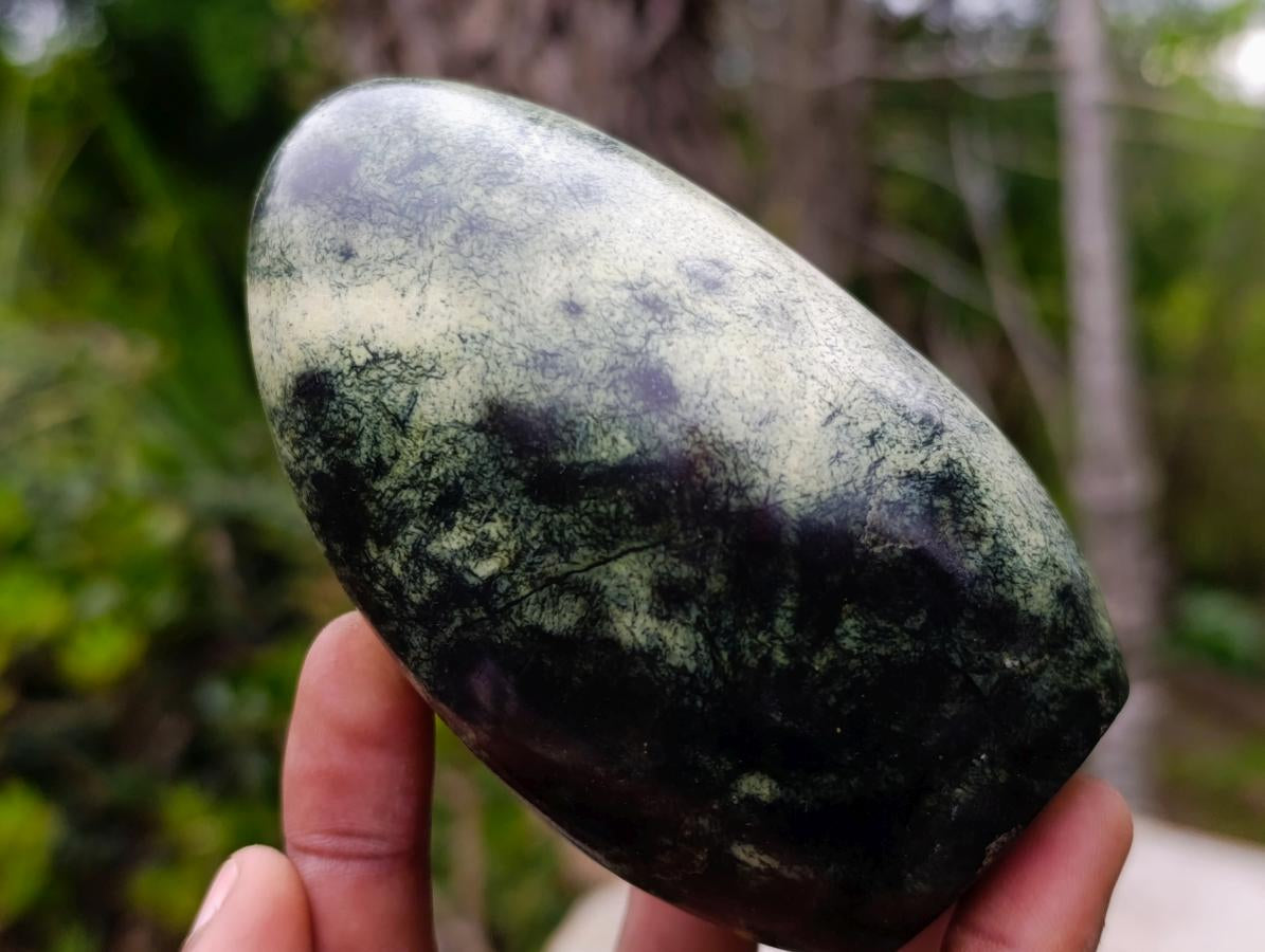 Polished Leopard Stone Standing Display Pieces and Free Forms x 6 From Zimbabwe - Toprock Gemstones and Minerals 