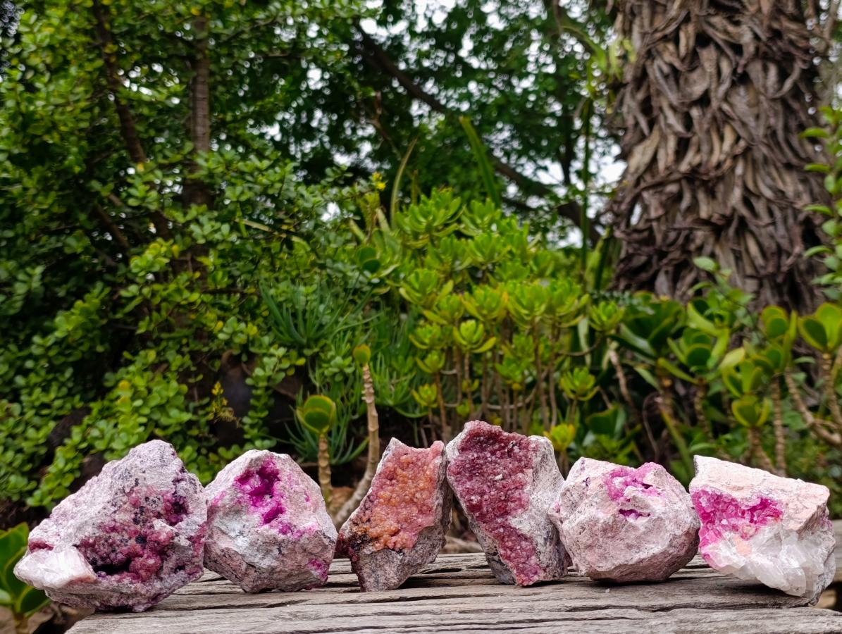 Natural Spherocobaltite Specimens x 6 From Mashamba West Mine, Congo - Toprock Gemstones and Minerals 