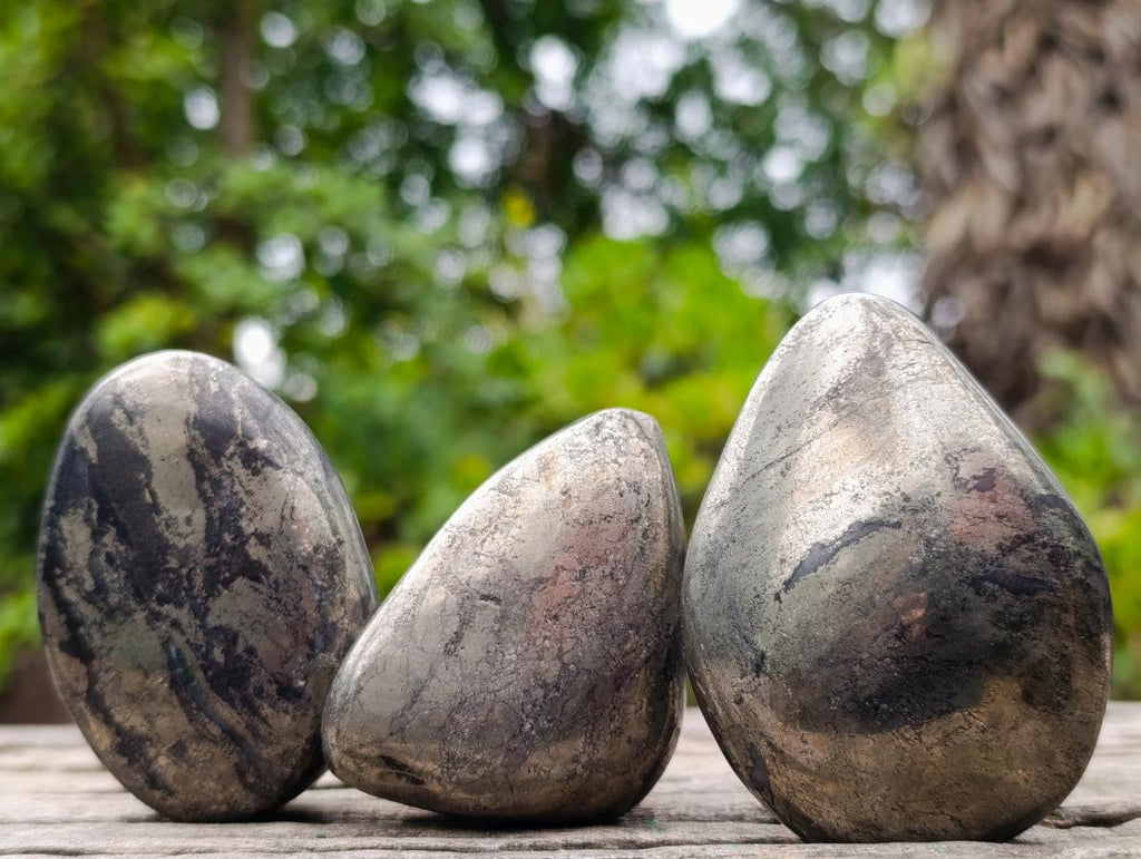 Polished Basalt Pharaoh Stone Free Forms x 12 From Iron Duke Mine, Zimbabwe - Toprock Gemstones and Minerals 