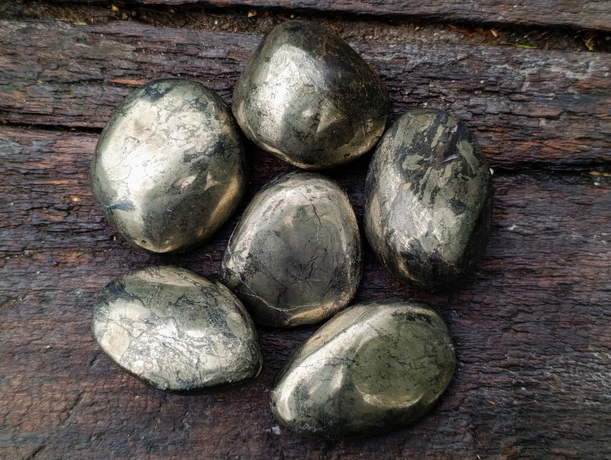Polished Basalt Pharaoh Stone Free Forms x 12 From Iron Duke Mine, Zimbabwe - Toprock Gemstones and Minerals 