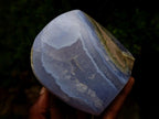 Polished Blue Lace Agate Standing Display Pieces x 2 From Nsanje, Malawi - Toprock Gemstones and Minerals 