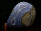 Polished Blue Lace Agate Standing Display Pieces x 2 From Nsanje, Malawi - Toprock Gemstones and Minerals 