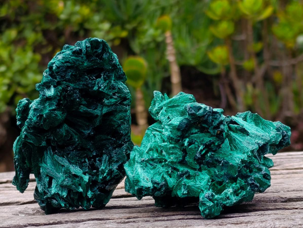 Natural Silky Malachite Specimens x 6 From Kasompe, Congo - Toprock Gemstones and Minerals 