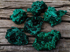 Natural Silky Malachite Specimens x 6 From Kasompe, Congo - Toprock Gemstones and Minerals 