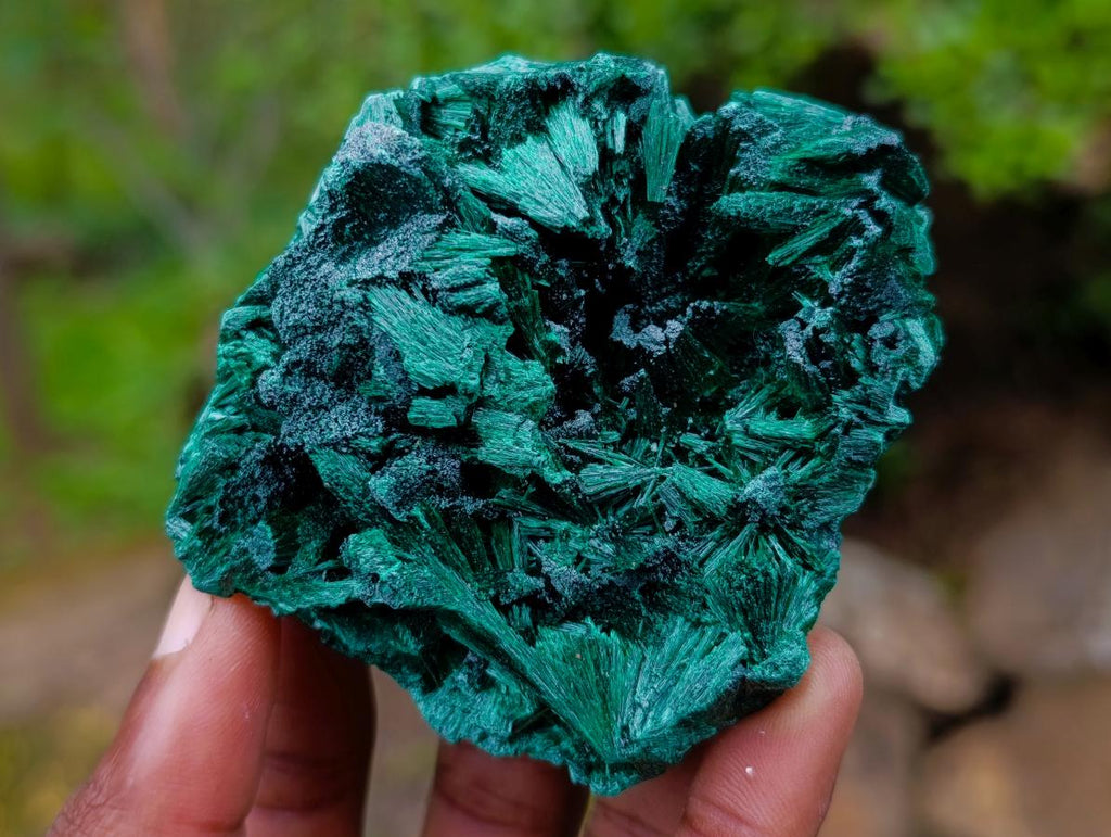 Natural Silky Malachite Specimens x 6 From Kasompe, Congo - Toprock Gemstones and Minerals 