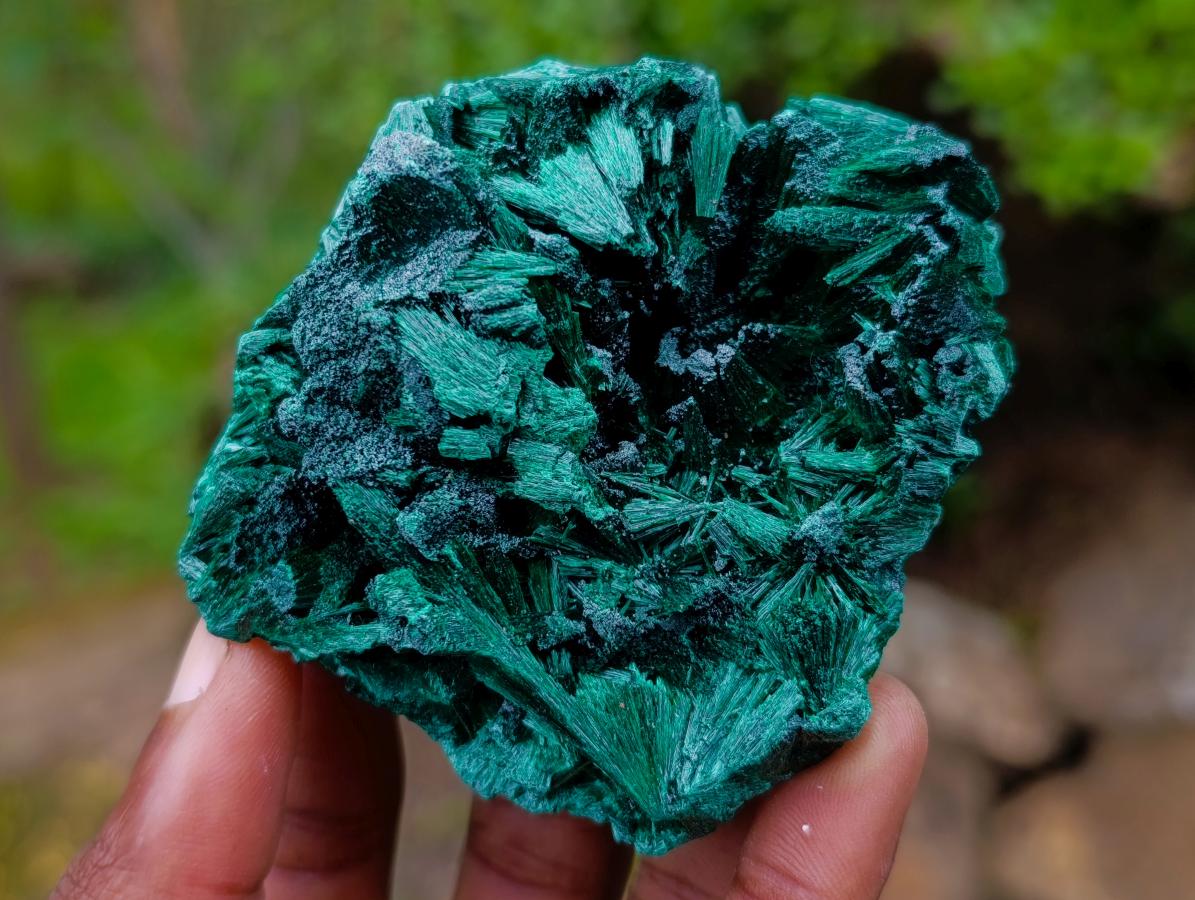 Natural Silky Malachite Specimens x 6 From Kasompe, Congo - Toprock Gemstones and Minerals 