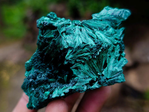 Natural Silky Malachite Specimens x 6 From Kasompe, Congo - Toprock Gemstones and Minerals 