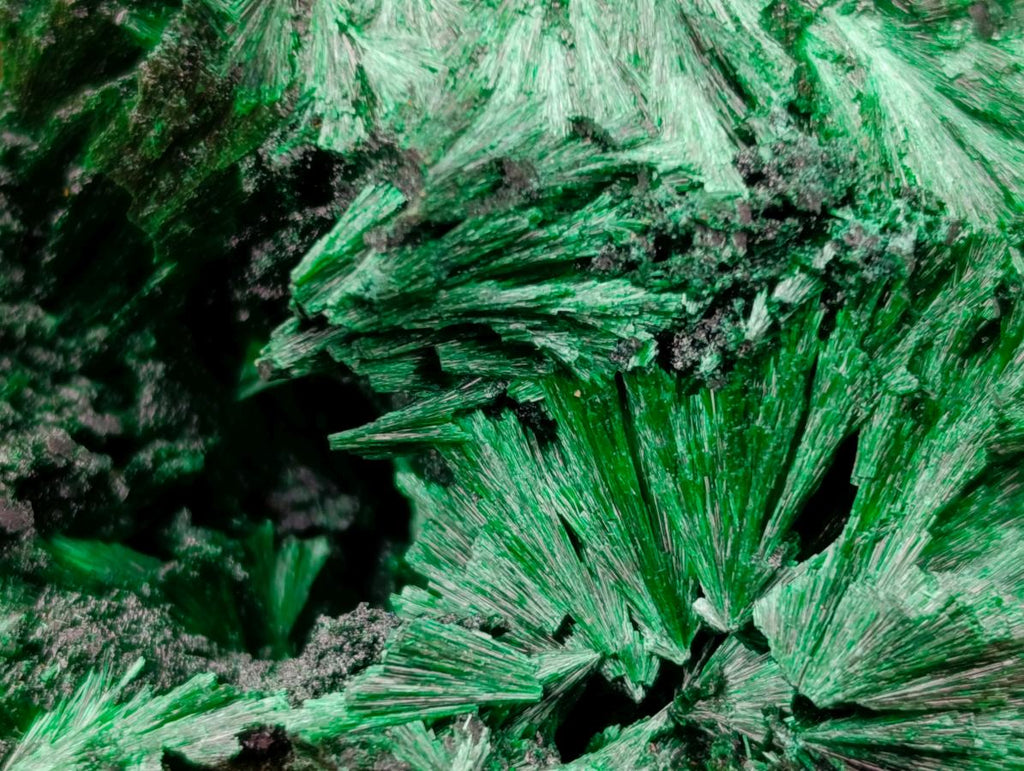 Natural Silky Malachite Specimens x 6 From Kasompe, Congo - Toprock Gemstones and Minerals 