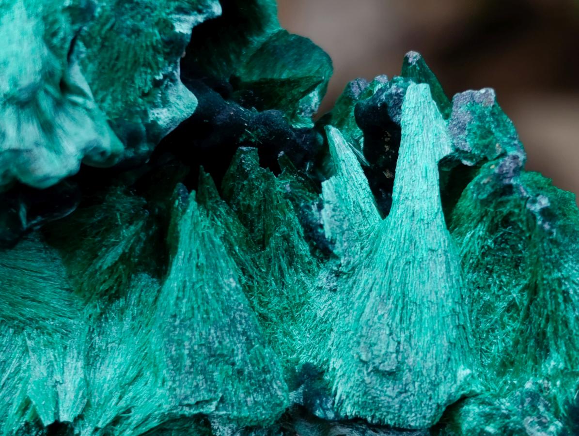 Natural Silky Malachite Specimens x 6 From Kasompe, Congo - Toprock Gemstones and Minerals 