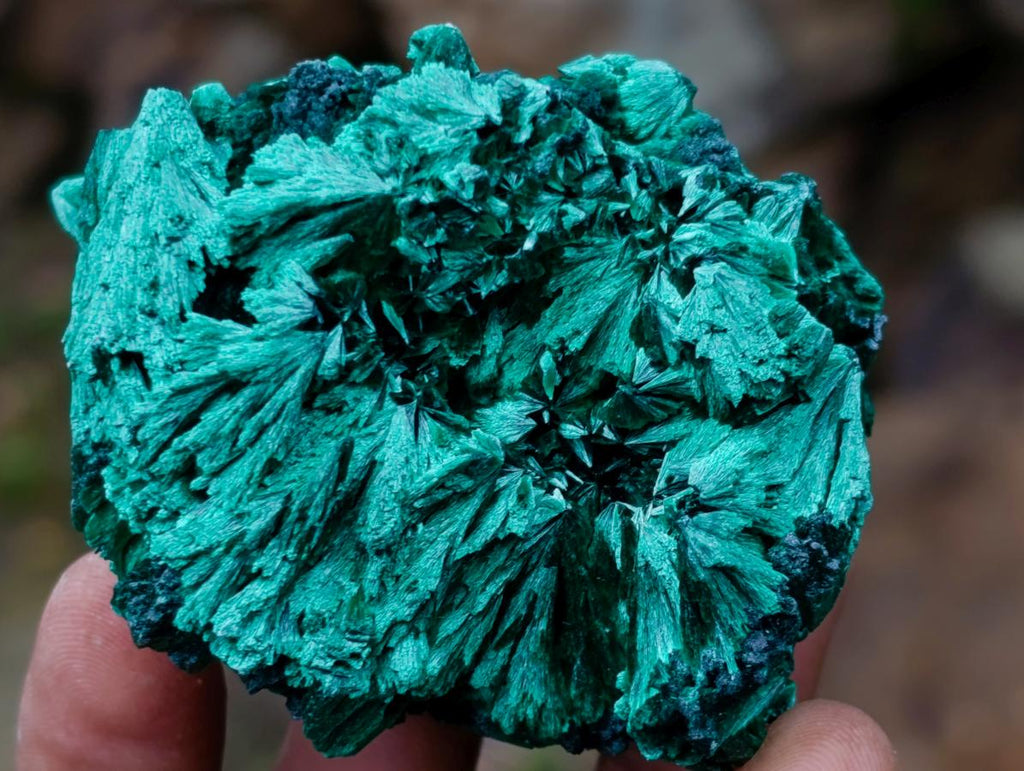 Natural Silky Malachite Specimens x 6 From Kasompe, Congo - Toprock Gemstones and Minerals 
