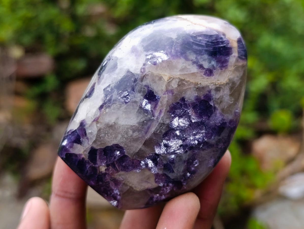 Polished Lepidolite Standing Display Pieces x 6 From Zimbabwe - Toprock Gemstones and Minerals 