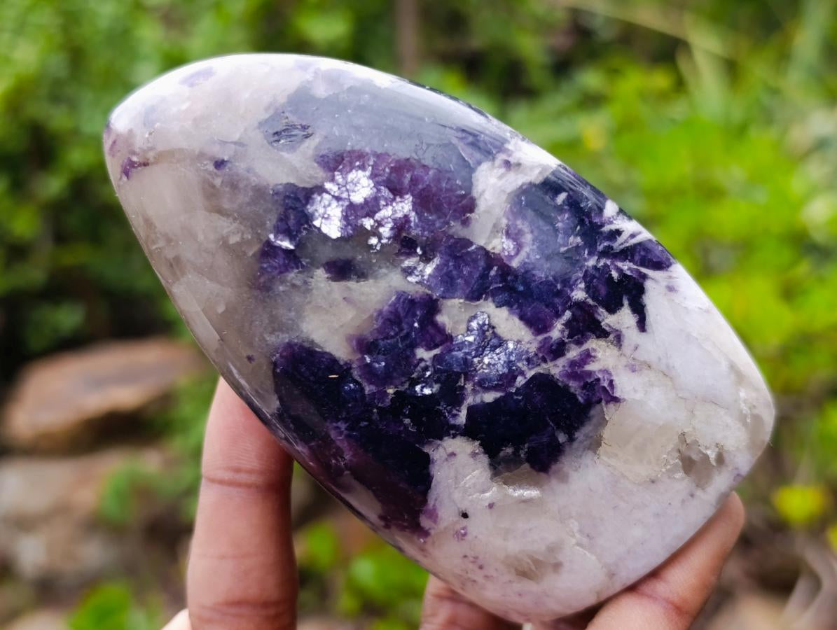 Polished Lepidolite Standing Display Pieces x 6 From Zimbabwe - Toprock Gemstones and Minerals 
