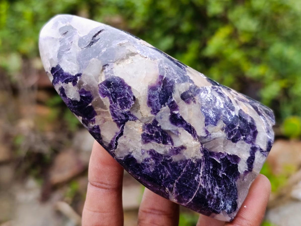 Polished Lepidolite Standing Display Pieces x 6 From Zimbabwe - Toprock Gemstones and Minerals 