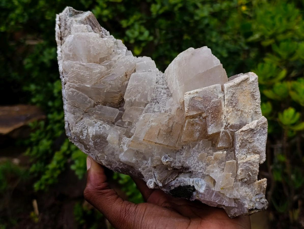 Natural Large Stacked Rhombohedral Calcite Cluster with Phosphorus Aragonite x 1 From Albert's Mountain, Lesotho - Toprock Gemstones and Minerals 