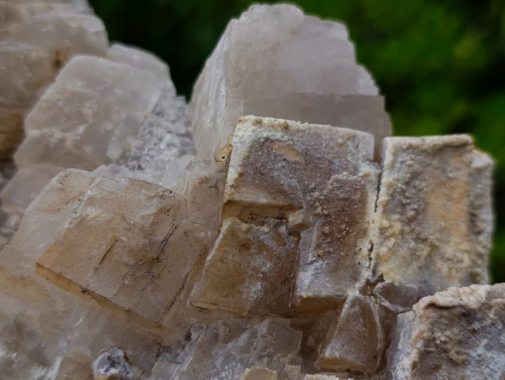 Natural Large Stacked Rhombohedral Calcite Cluster with Phosphorus Aragonite x 1 From Albert's Mountain, Lesotho - Toprock Gemstones and Minerals 
