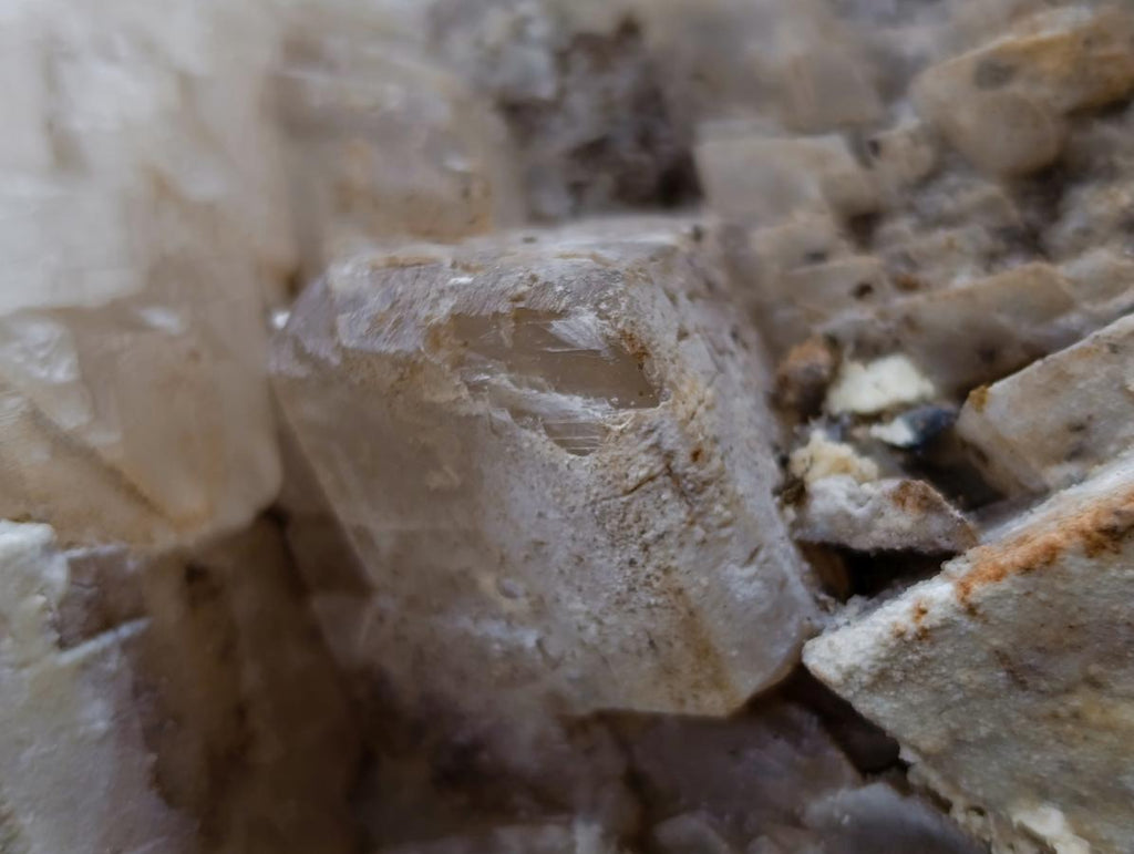 Natural Large Stacked Rhombohedral Calcite Cluster with Phosphorus Aragonite x 1 From Albert's Mountain, Lesotho - Toprock Gemstones and Minerals 