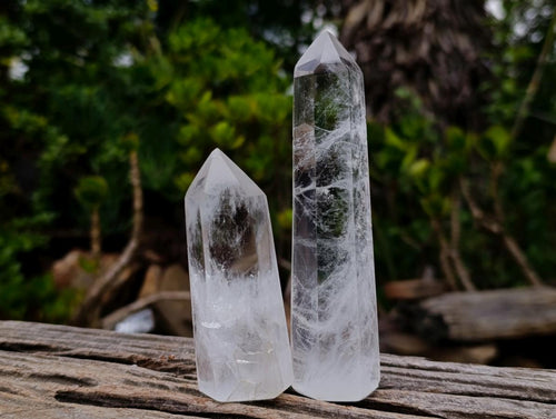 Polished Clear Quartz Crystals x 6 From Madagascar - Toprock Gemstones and Minerals 