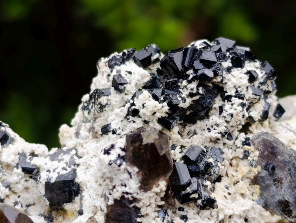Natural Schorl Black Tourmaline Specimens with Associated Minerals x 3 From Erongo, Namibia - Toprock Gemstones and Minerals 
