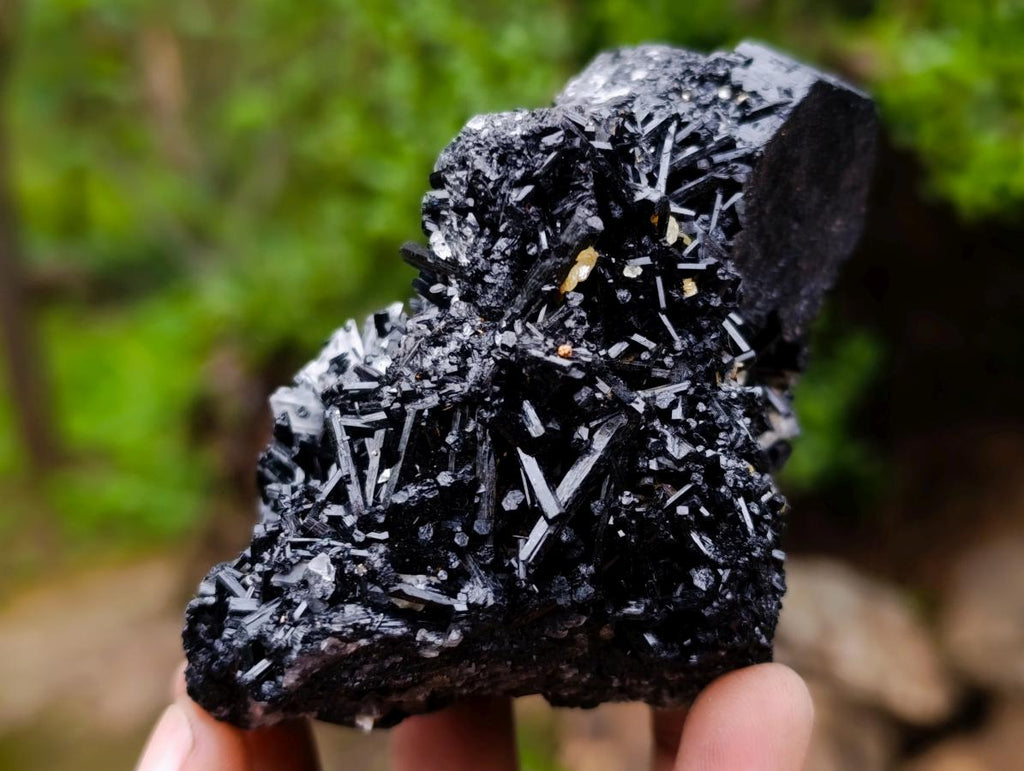 Natural Schorl Black Tourmaline Specimens with Associated Minerals x 3 From Erongo, Namibia - Toprock Gemstones and Minerals 