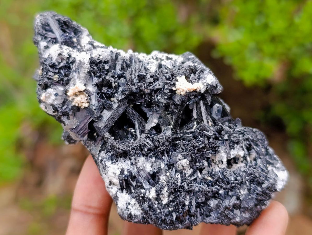 Natural Schorl Black Tourmaline Specimens with Associated Minerals x 3 From Erongo, Namibia - Toprock Gemstones and Minerals 