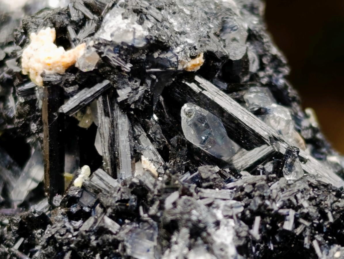 Natural Schorl Black Tourmaline Specimens with Associated Minerals x 3 From Erongo, Namibia - Toprock Gemstones and Minerals 