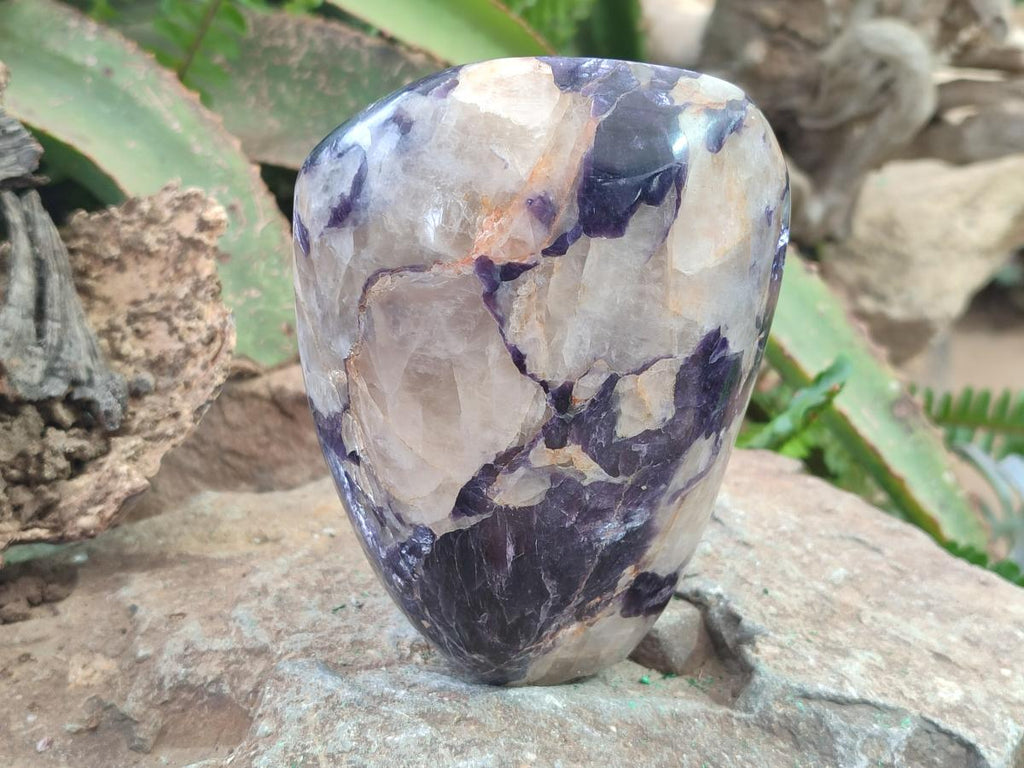 Polished Lepidolite Standing Display Pieces x 2 From Zimbabwe - Toprock Gemstones and Minerals 