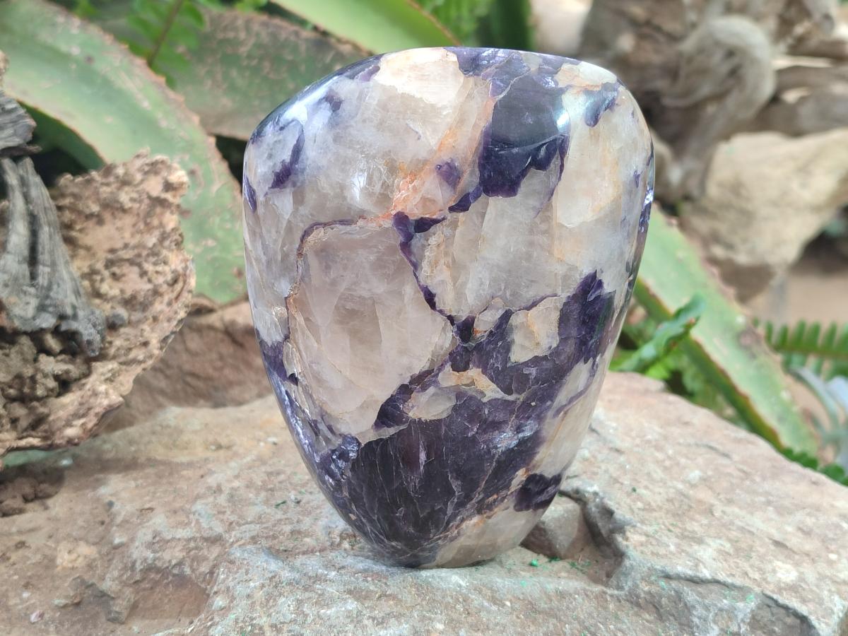 Polished Lepidolite Standing Display Pieces x 2 From Zimbabwe - Toprock Gemstones and Minerals 