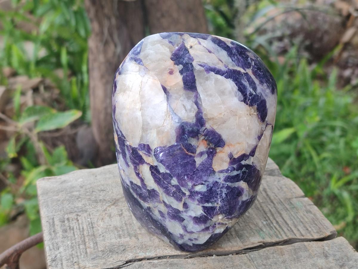 Polished Lepidolite Standing Display Pieces x 2 From Zimbabwe - Toprock Gemstones and Minerals 