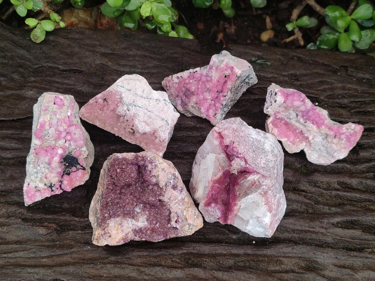 Natural Spherocobaltite Specimens x 6 From Mashamba West Mine, Congo