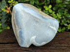 Polished and Natural Large Blue Lace Agate Standing Display Piece x 1 From Nsanje, Malawi