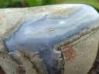 Polished and Natural Large Blue Lace Agate Standing Display Piece x 1 From Nsanje, Malawi