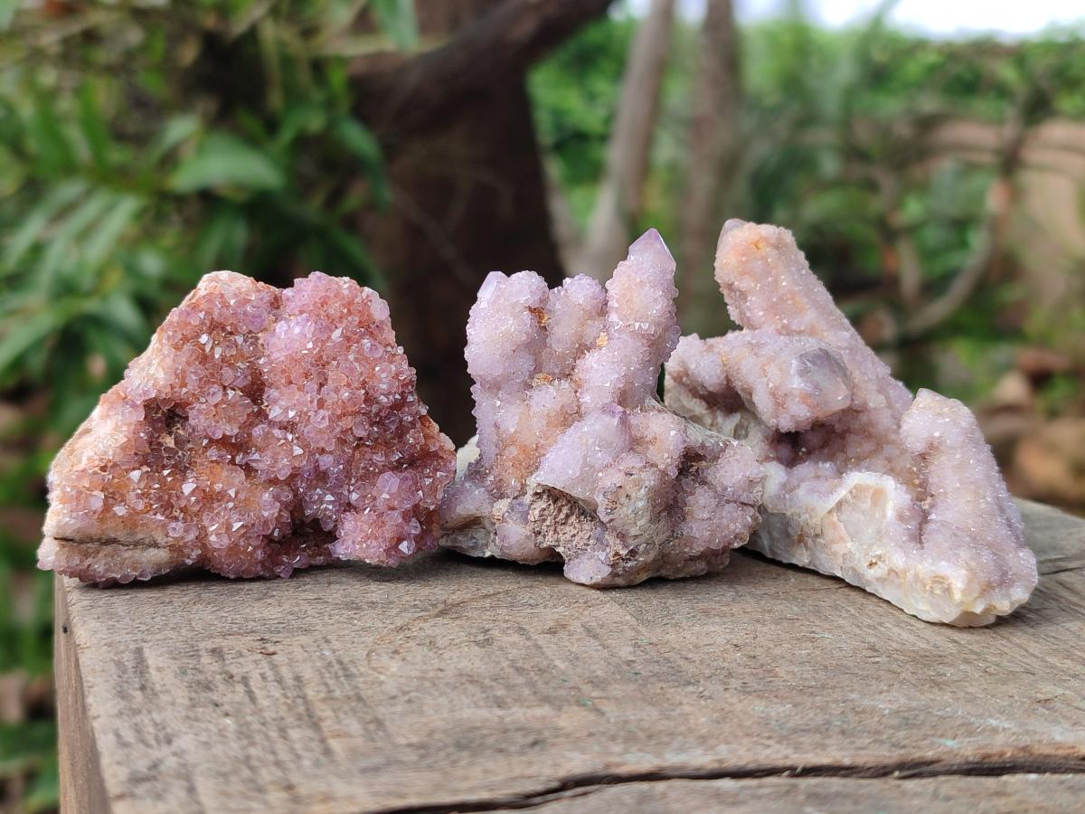 Natural Drusy Spirit Amethyst Crystals and Clusters x 35 From Boekenhouthoek, South Africa