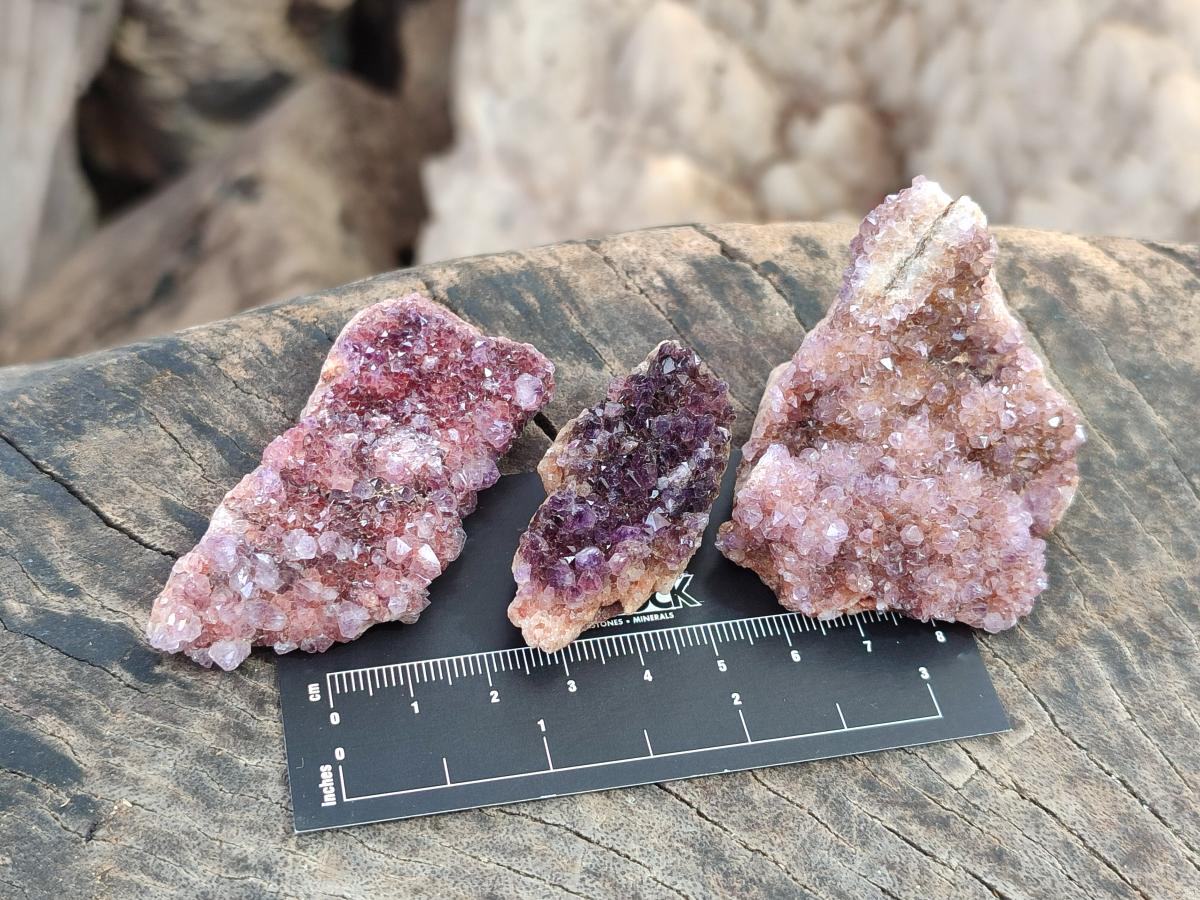 Natural Drusy Spirit Amethyst Crystals and Clusters x 35 From Boekenhouthoek, South Africa